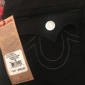 NWT True Religion Black Skinny Jeans
